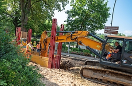 Kanalbauarbeiten am Haupthügel