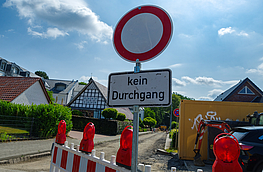 Kanalbauarbeiten am Haupthügel