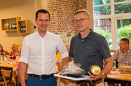 Stawigudas Bürgermeister Michał Kontraktowicz und sein Wallenhorster Amtskollege Otto Steinkamp.