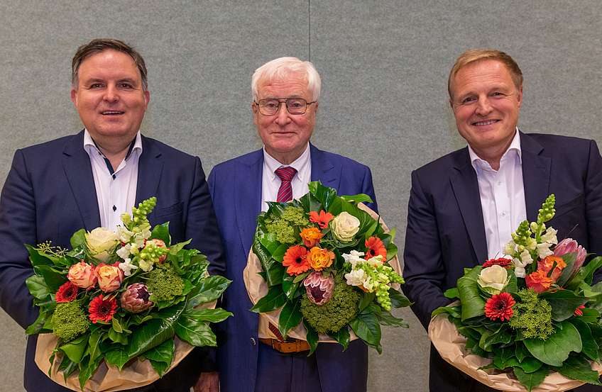 Die stellvertretenden Bürgermeister André Schwegmann, Alfred Lindner und Martin Lange.