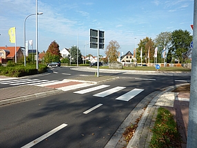 Kreisverkehr in Lechtingen nach dem Umbau