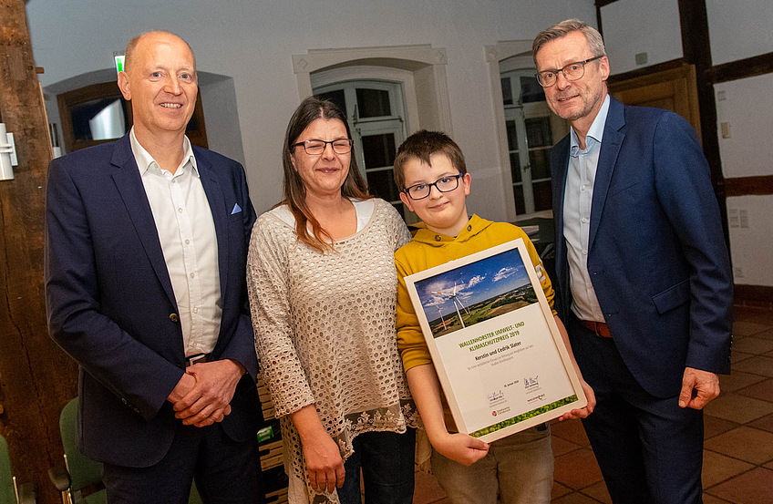 Ausgezeichnet mit dem Wallenhorster Umwelt- und Klimaschutzpreis 2019: Kerstin und Cedrik Slater