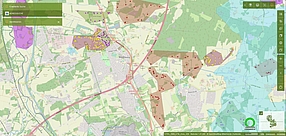 Ansicht der Webauskuft über die Ausbaugebiete mit dem Landkreis Osnabrück