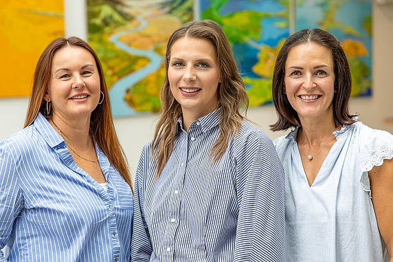 Christina Feil, Sarah Degin und Anastasia Betke